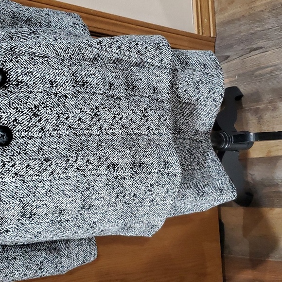 Cabi 2 piece skirt suit set long line blazer herringbone black and white - Picture 3 of 12